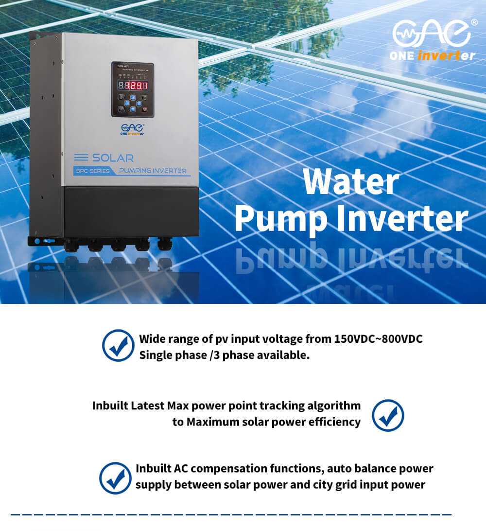 solar pump inverter 7.5 kw 3 phase